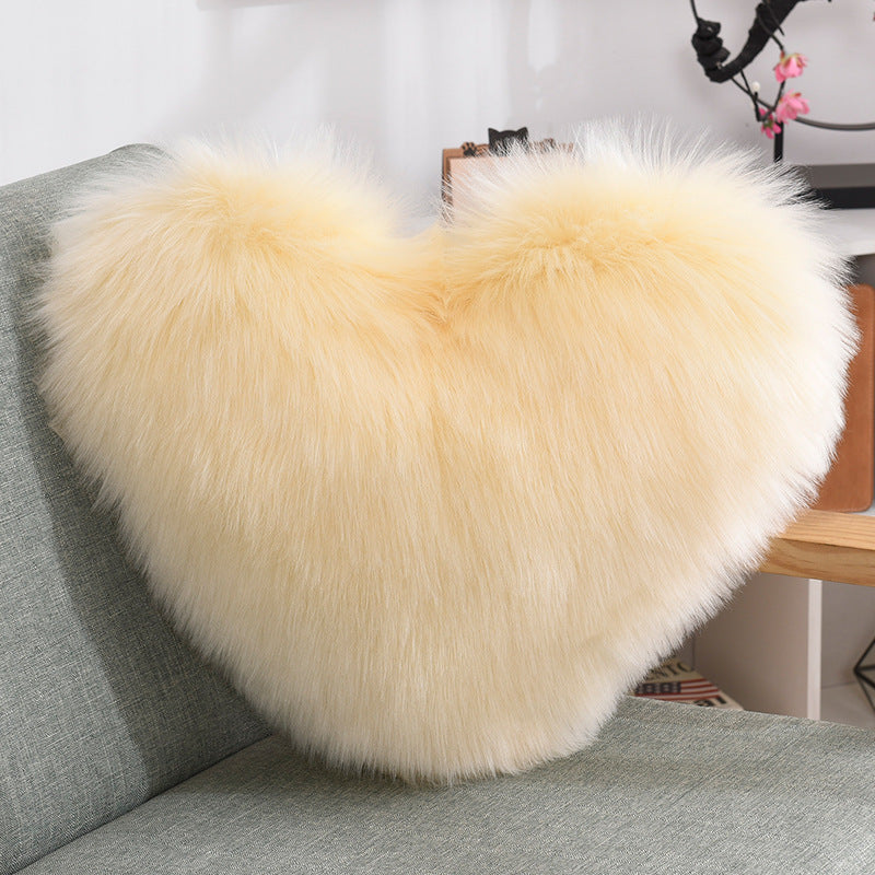 Image Coussin Coeur Jaune Clair