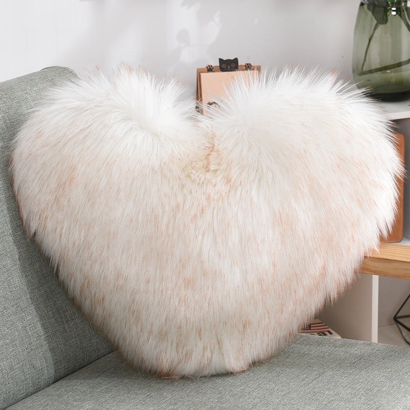 Image Coussin Coeur Beige