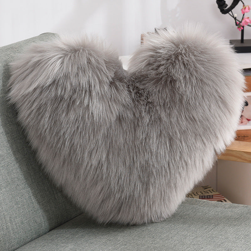 Image Coussin Coeur Gris