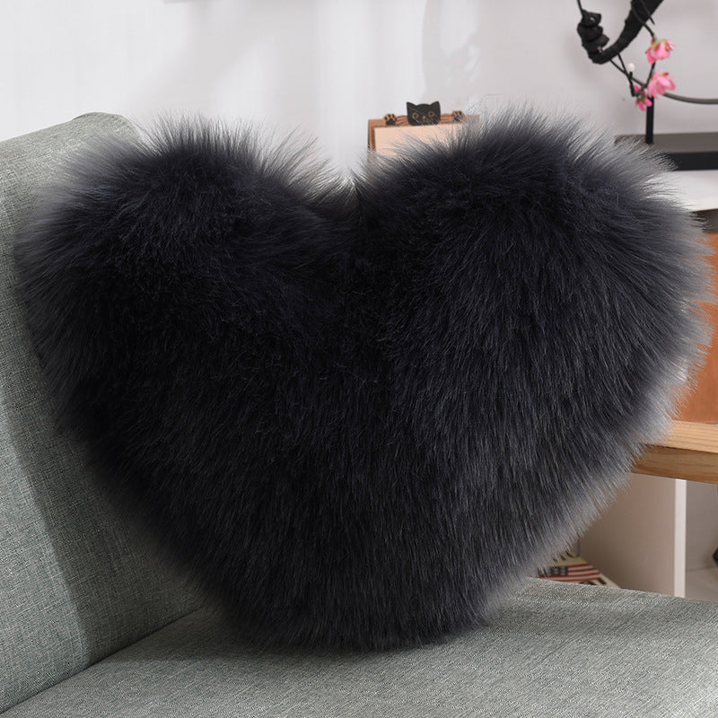 Image Coussin Coeur Noir