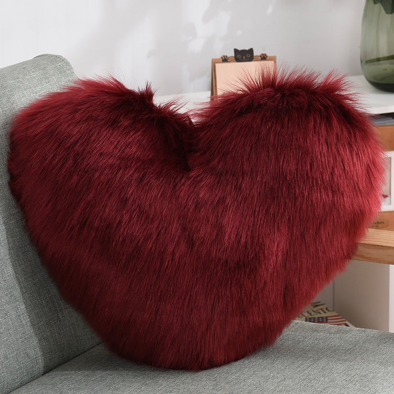 Image Coussin Coeur Rouge Foncé