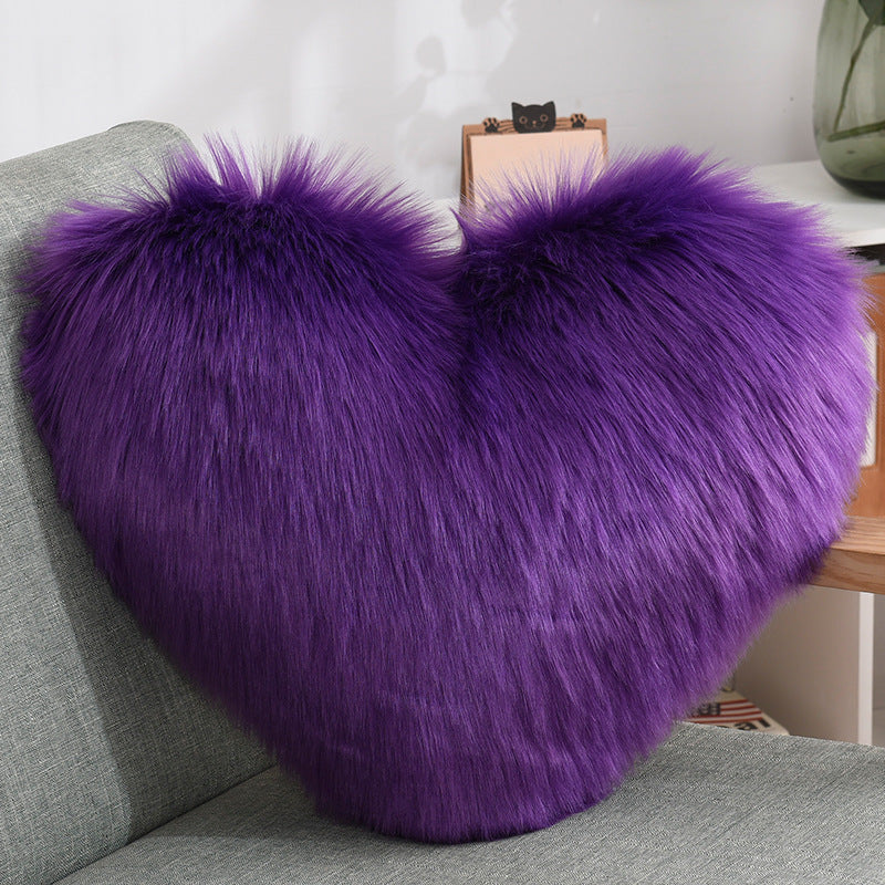 Image Coussin Coeur Violet