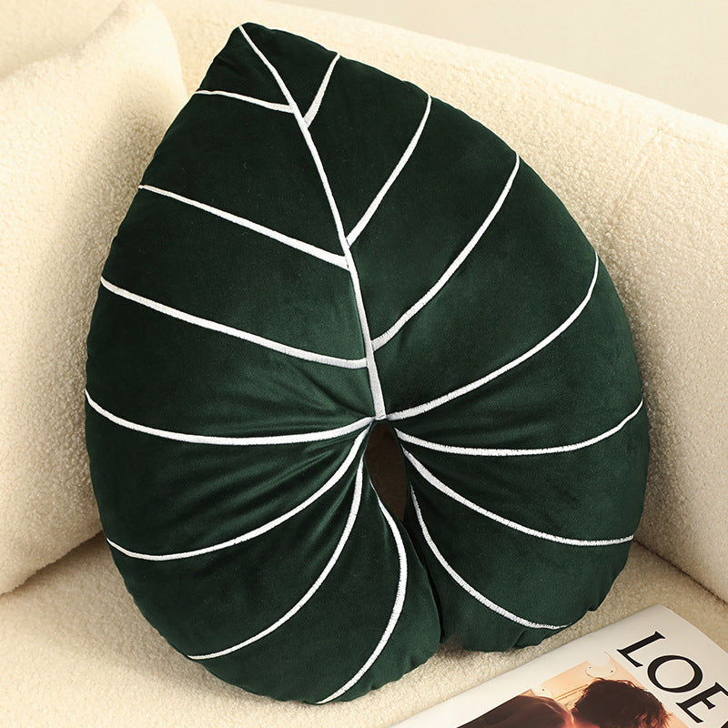 Image Coussin Feuille Verte Foncée